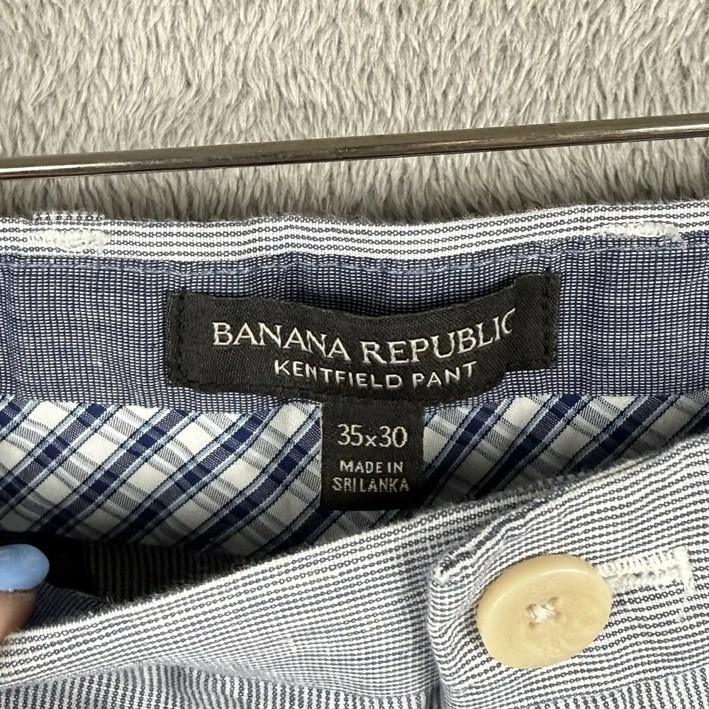 Banana‎ Republic Kentfield Pant Size 35 X 30 Gray Linen Blend Summer Comfort